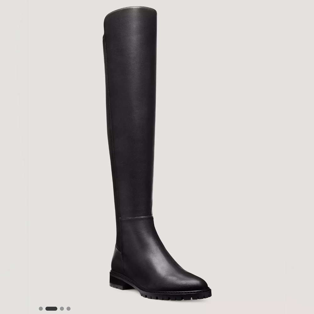Stuart Weitzman Black Over-the-Knee Leather Boots
